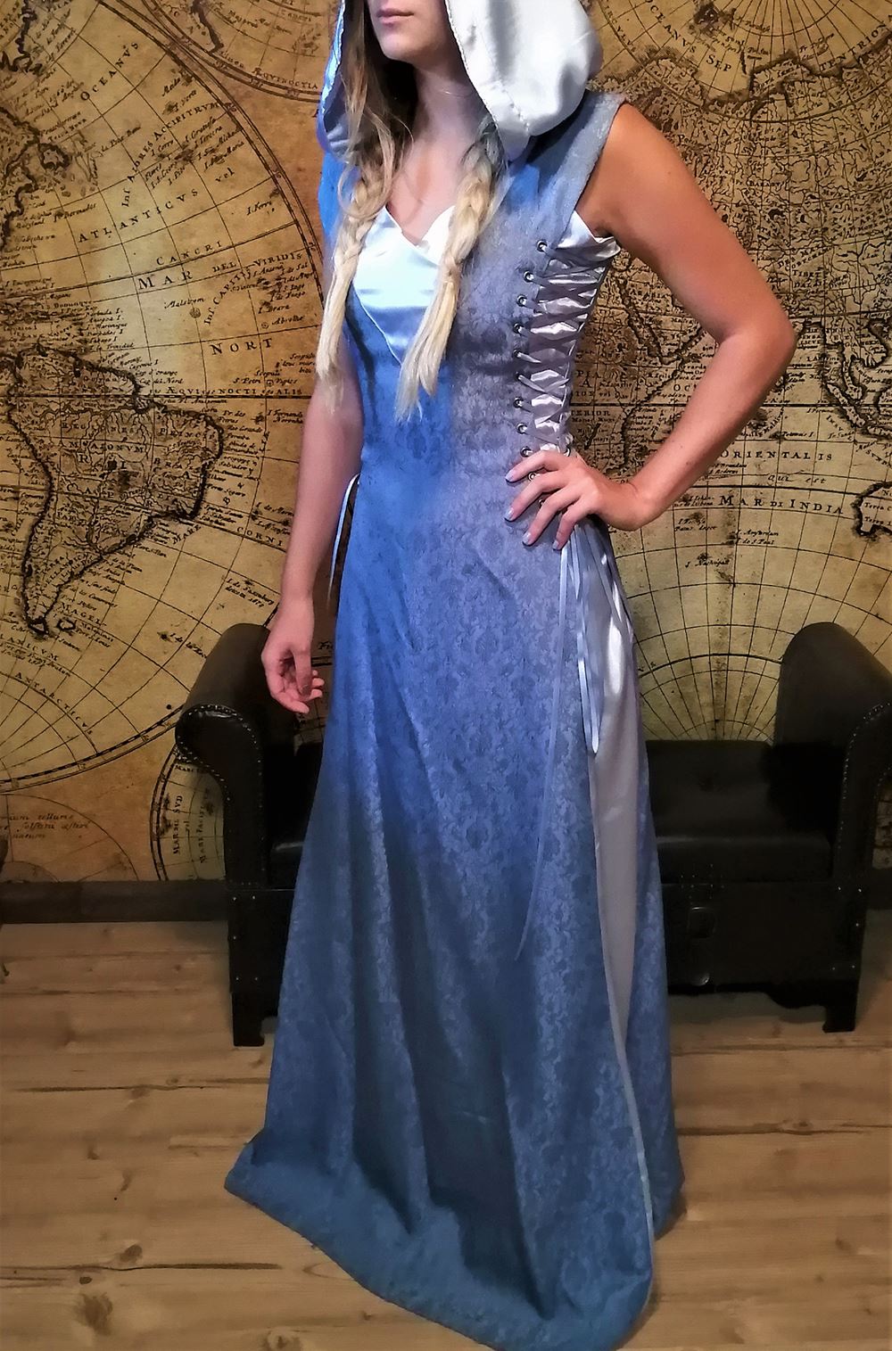 Vestido medieval azul cheap